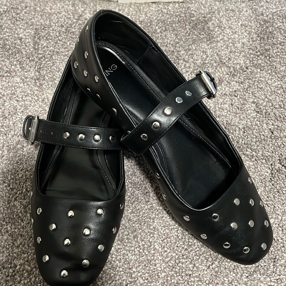 Studded Mary Jane ballet flats